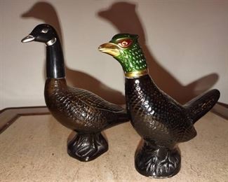 Avon Cologne Decanters Duck and Ring Necked Pheasant