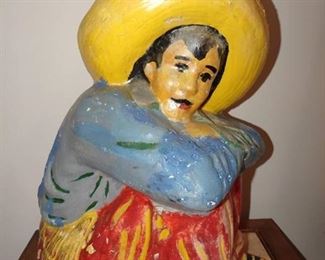 Mexican Senõr Ceramic Statue 21 in Tall