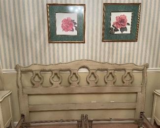 French Provincial Head Board and Bed Frame