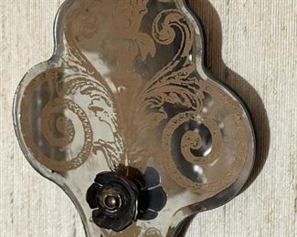 Vintage Antique Wrought Iron wall candle holder