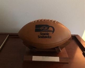 Signed Seattle Seahawks Football (Signatures are faded)