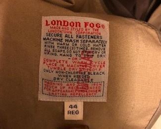 Label inside London Fog coat