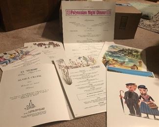 Vintage Cruise ship menus