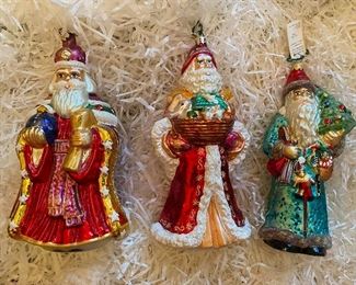 Radko
10)"Westminster Santa Grande" 
11) Santa w/a basket
12) Old world Santa teal coat  SOLD
