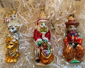 Christopher Radko:                                                        
52)"Magical Triplets"  36.                                                          
53)"Santa Suits Billy Bunny"  45.                                                             54) "Billy The Kid"  36.   SOLD