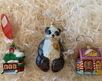 Christpher Radko:                                                                101)Little Gem "Farm Fiesta"   28.                                           
102) "A Winter Bears Heart" 1996   28.                                  
103) Little Gem? Pink shop bldg  28.