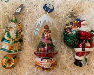 Christopher Radko
58)”Good St.Pat”  80.
59)”Mid Winters Night Dream” Limited Ed. 379/1100  145.  SOLD
60)”For All The Boys and Girls”  65.