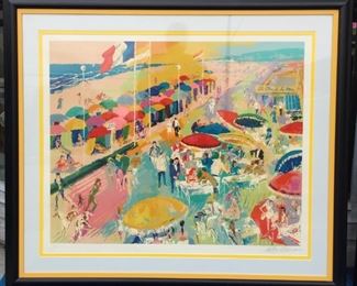 Leroy Neiman "Plage de  Deauville"  signed and numbered  serigraph  374/375