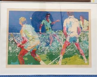 Leroy Neiman signed and numbered tennis serigraph 
