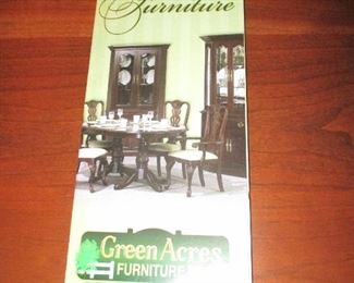 Dining room furniture pamphlet