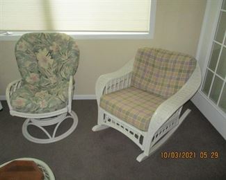Wicker and rattan chairs