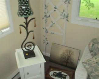 Small table and lamp