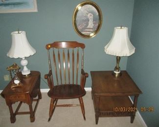 Chair and tables