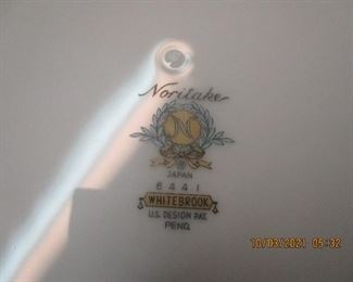 Label on Noritake set
