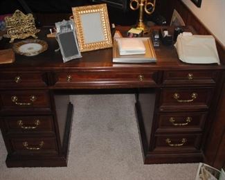 Beautiful Cherry Desk with Leather Top