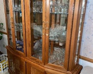Arcese Brothers Solid Oak China Cabinet!