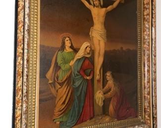 Beautiful Crucifixion Framed Picture!