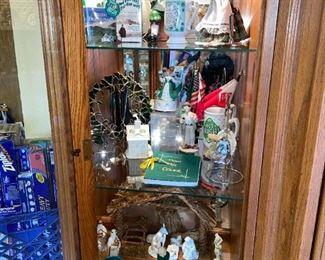 Vtg Irish/American Desk Flags, Vtg Schmid Music Box Irish Lady, Vtg Porcelain Irish Emigrant Figurine, 
Clothtique Possible Dreams Irish Santa, International Avon Doll “Colleen”, Etc!