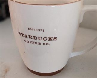 2006 Starbucks Coffee Mug, White w/ Brown Rim