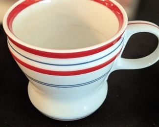2007 Starbucks Coffee Mug, Red and Blue Striped