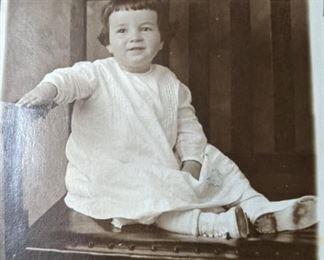 Real Photo Postcard: Child on Bench