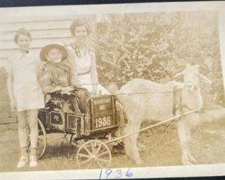 Real Photo Postcard: Children w/ Goat, High Point, NC