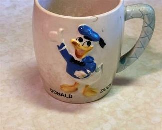 Vintage Walt Disney Productions Mug: Donald Duck