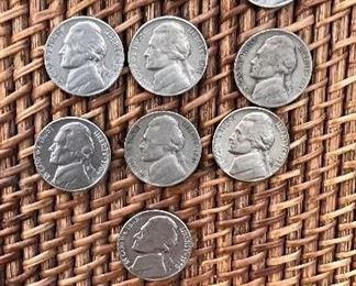 Lot#4 1941-1964 Jefferson Nickels$10 ungraded and well circulated coins
