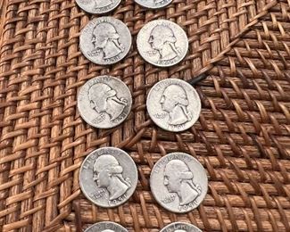 Lot of 10 1951 Washington Quarters
Ungraded Circulated Coins
1 lot available $55 per lot of 10
90% silver