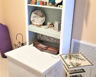 INTERESTING CABINET FOR DISPLAY AND STORAGE, TROPICAL NEST TABLES