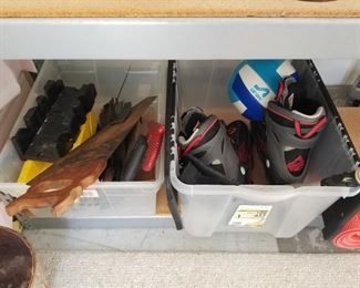 SAWS, MITERBOX, INLINE SKATES, MATS, WEIGHTS