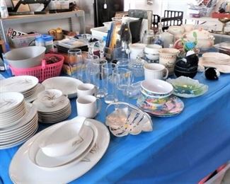 CHINA, GLASS AND SERVING ITEMS