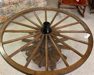 double wagon wheel table purchased at Shipshewana