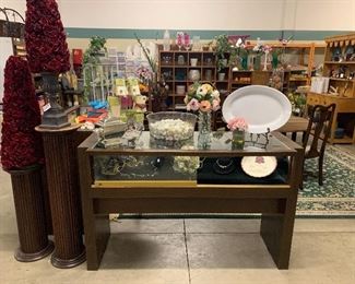 Glass top jewelry display cabinet and lots of fun accessories