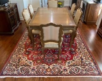 Dining table and 8 chairs (two are not pictured)