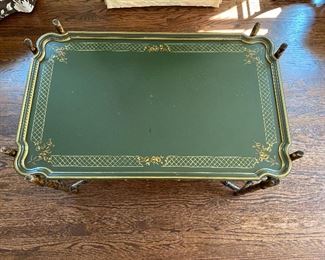 Baker furniture bamboo chinoiserie coffee tray table