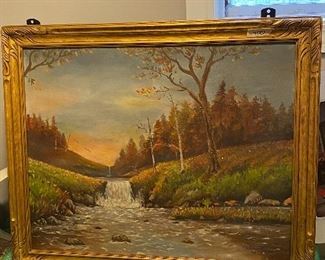 Oil painting (in basement!)