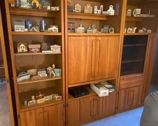 Oak Entertainment Center/Bookcases, Wooden House Décor