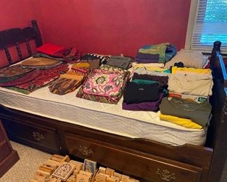 Women's Shirts, Purses, Linens, Twin Storage Bed (1 of 2)