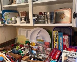 Kitchen Utensils, supplies and Trays