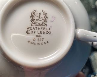 Label on Fine China Set