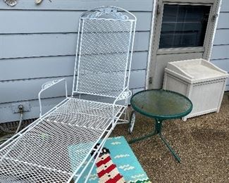 Iron Lounge Chair, Rubber Lighthouse Mat, Outdoor Side Table, Decor