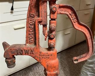 Vintage Water Hydrant WOODFORD IOWA Water Spigot 