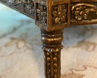 Carved-Wood Cane Arm Chair with Scalamandre Velvet Upholstered cushions. Measures 33" W x 44" D. Photo 2 of 4.