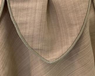 Particle Board Side Table Draped with Rogers & Goffigon "Fiorella" Fabric and Scalamandre "Cream & Celadon" Trim. Photo 2 of 2.