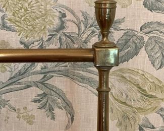 Antique English George III Inlaid Mahogany Serpentine Front Sideboard with Brass Rail. Circa 1790. Straight Tapered Legs Ending in Spade Feet. Photo 6 of 6.