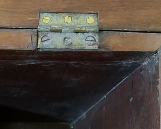 Antique Regency Satinwood Cellarette with Gilt-Wood Paw Feet. Circa 1820. Measures 26" W x 19" D x 22" H. Photo 5 of 6.