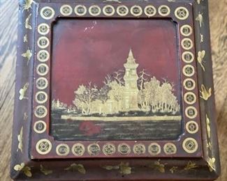 Antique Chinese Box on Stand. Measures 16" x 5"H x 16". Photo 1 of 4.