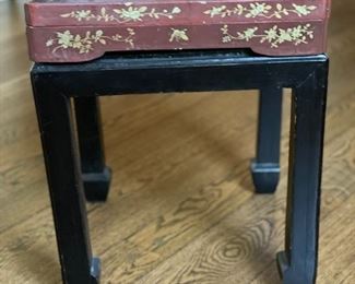 Antique Chinese Box on Stand. Measures 16" x 5"H x 16". Photo 2 of 4.