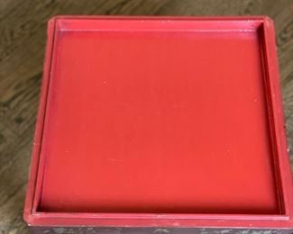 Antique Chinese Box on Stand. Measures 16" x 5"H x 16". Photo 3 of 4.